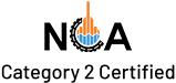 NCA Category 2 Certified logo representing Bomba Plumbers’ accreditation with Kenya’s National Construction Authority.
