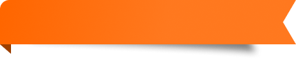 Orange ribbon banner graphic used as a design element on the About page.
