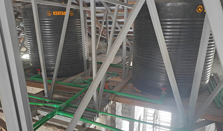 Water Storage Tank Installation