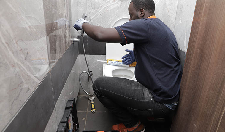 Bidet shower repair in the Toilet